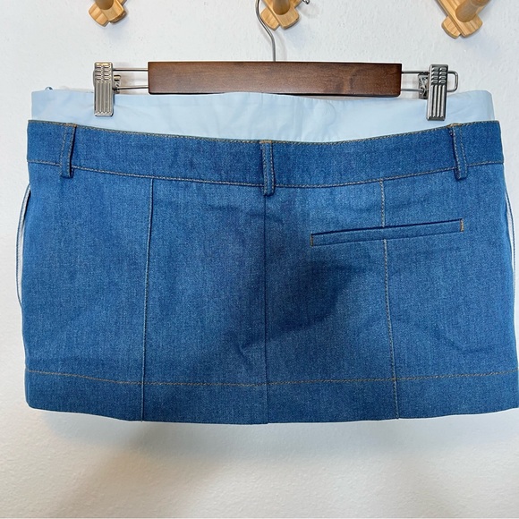 NWT Aya Muse Astrae Denim Mini Skirt Large - Picture 5 of 9